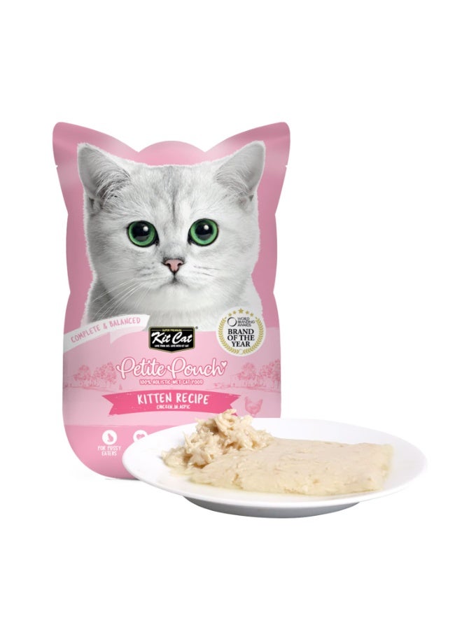 Kit Cat Pack of 24pcs Petite Pouch 24x70g – Kitten Chicken - Image 2