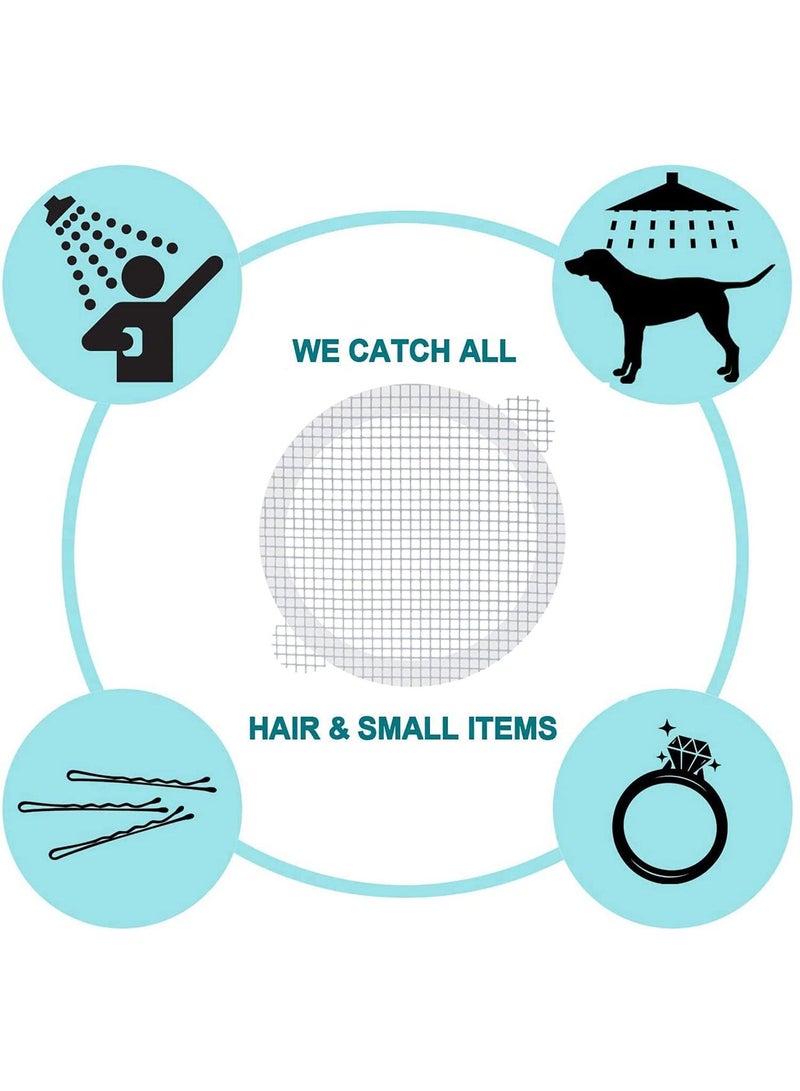 Sweet seven Disposable Shower Drain Hair Catcher Stickers - 20 Pack, Mesh Cover for Showers, Bathroom, Bathtub, Kitchen - Hair Catcher and Sink Strainer Mesh Filter Combo - Image 5