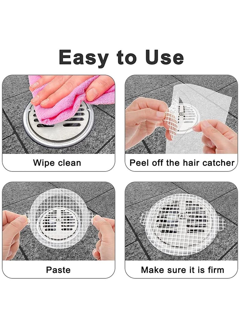 Sweet seven Disposable Shower Drain Hair Catcher Stickers - 20 Pack, Mesh Cover for Showers, Bathroom, Bathtub, Kitchen - Hair Catcher and Sink Strainer Mesh Filter Combo - Image 4