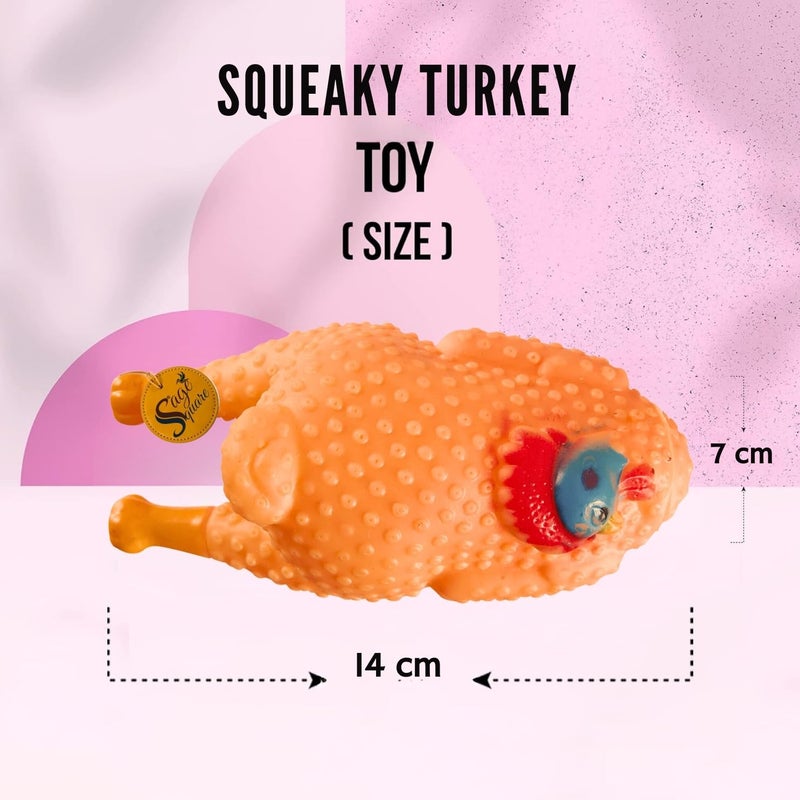 Sage Square Squeaky Chicken Chew Toy - Fun and Festive Pet Toy for Hours of Entertainment, Festive Pet Plaything, Interactive Pumpkin Fun, Stimulating Squeaker Sound, Entertaining Pet Accessory - Image 3