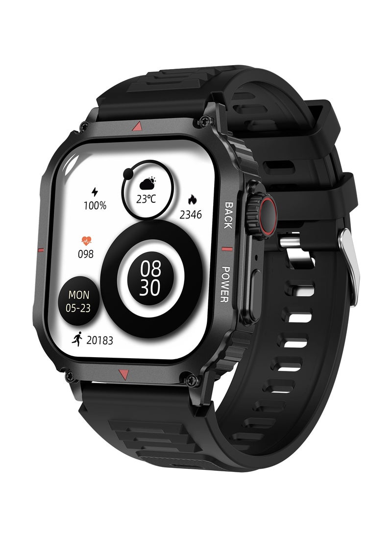 GULFLINK Smartwatch Always On Display DK66 1.95 inch Man NFC Outdoor Sport Men Smart Watch 2024 With Body Temperature Monitoring-Black  - Image 1