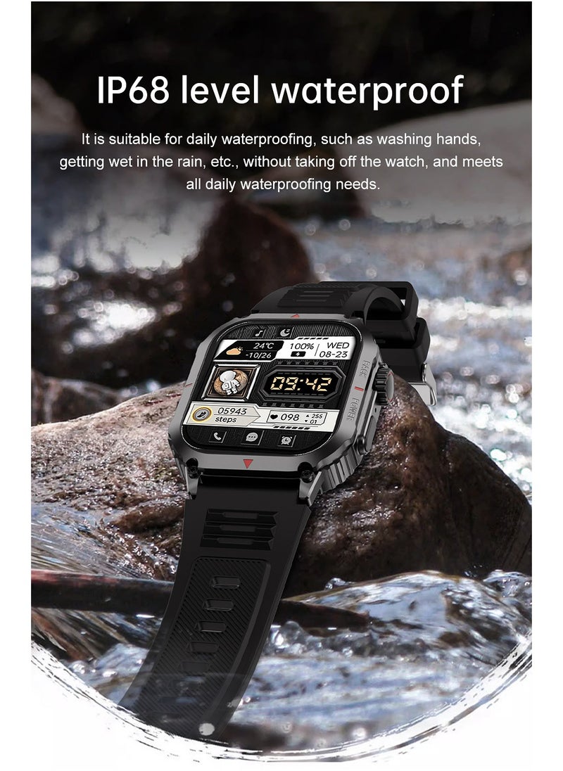 GULFLINK Smartwatch Always On Display DK66 1.95 inch Man NFC Outdoor Sport Men Smart Watch 2024 With Body Temperature Monitoring-Black  - Image 2