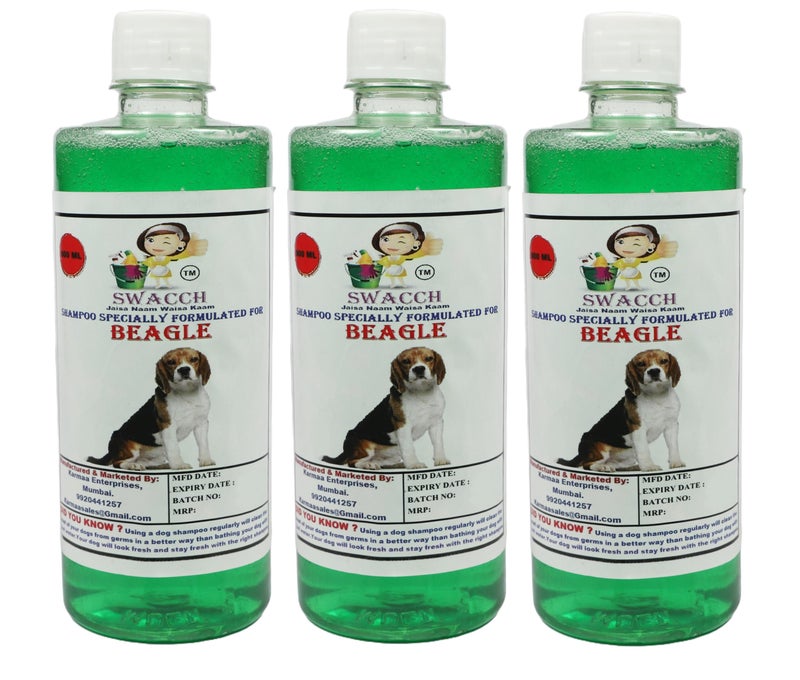 Swacch Shampoo Specially Formulated for Beagle (500ml) (Pack of 3) Neem Alovera - Image 2