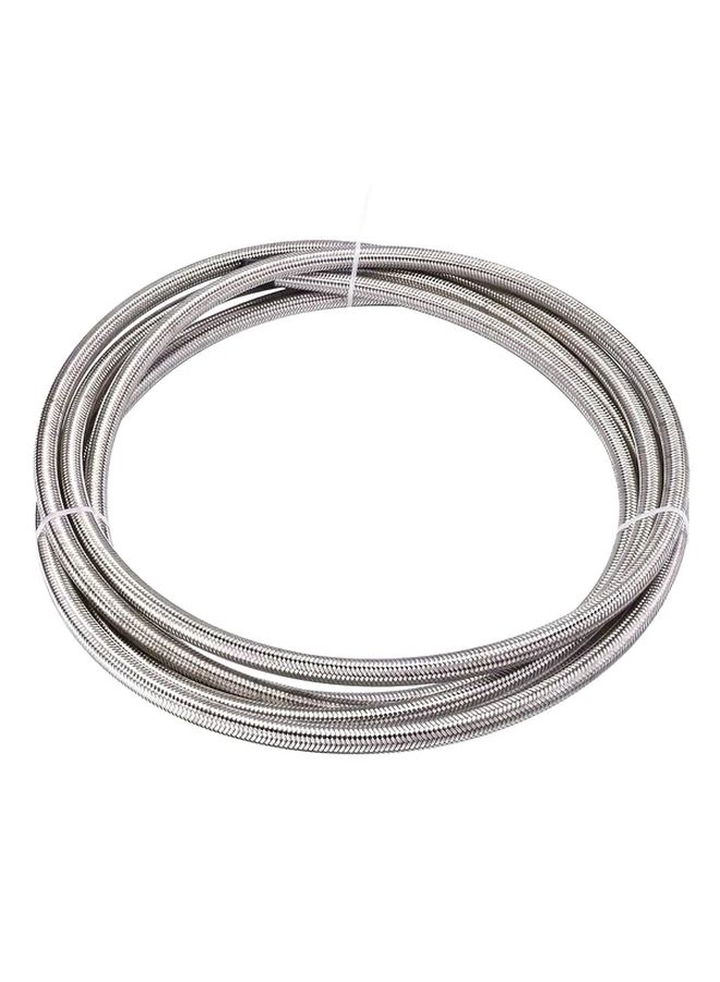 1M 39.3IN 6AN Stainless Steel Braided Fuel Line Hose CPE 5/16 Oil Gas Cooler Universal Transmission Hose - Image 1