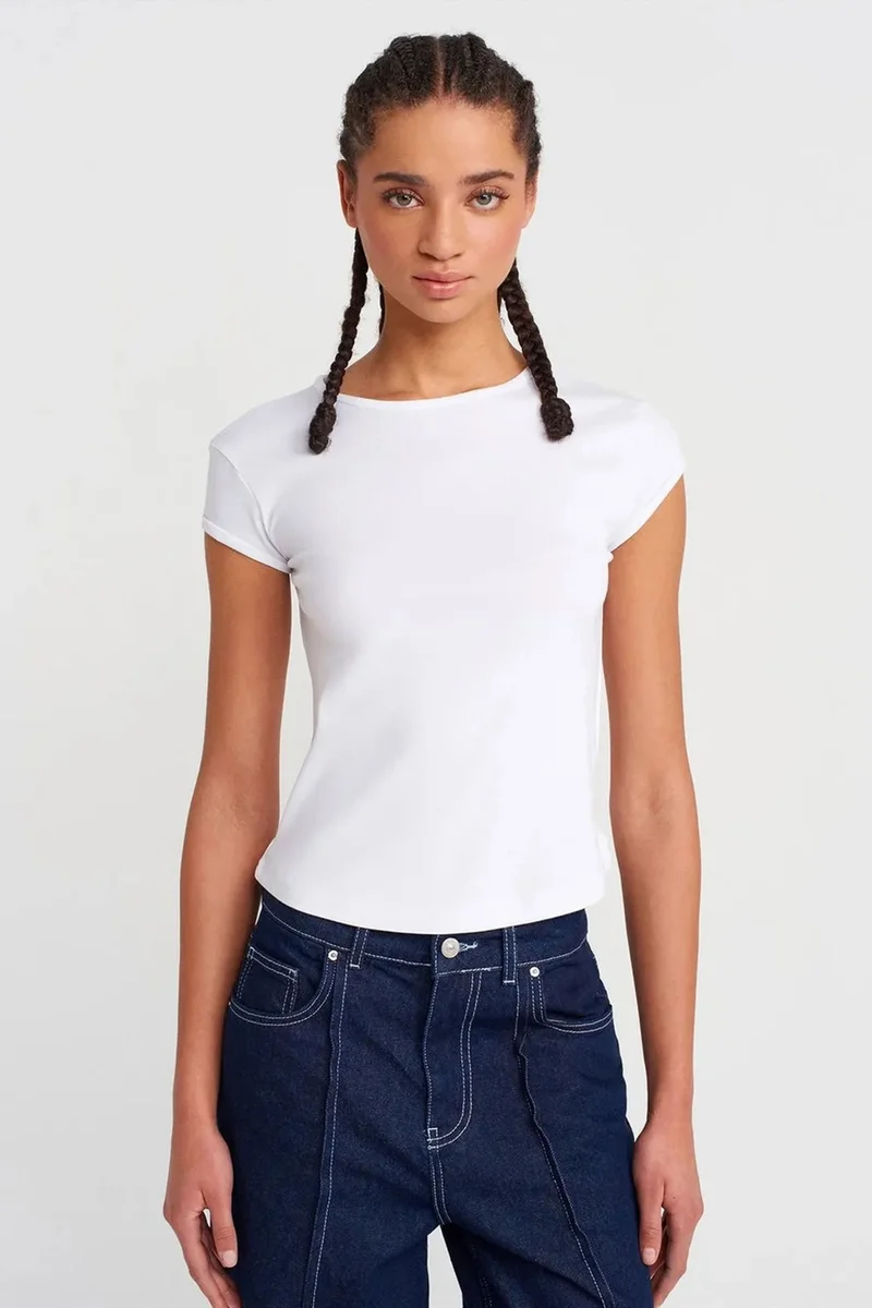 DILVIN Women's Slim Fit Cotton Crew Neck T-Shirt