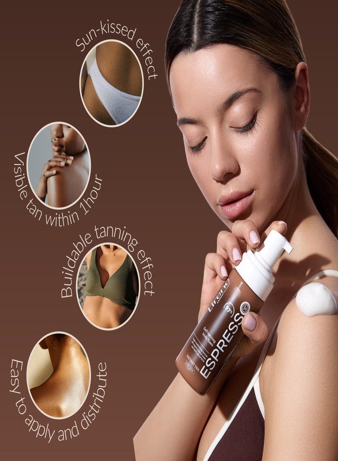 Lirene Perfect Tan Bronzing Body Foam Espresso, Intense Golden Self-Tan for Medium to Dark Skin, Quick 1-Hour Effect – Streak-Free Fake Tan - 150ml - Image 3