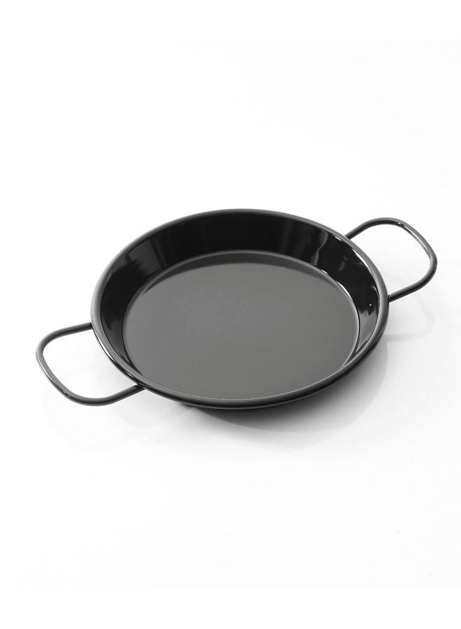 Easy Cooking Aluminium Non-Stick Baking Paella Pan with double Handle Black 28cm - Image 2