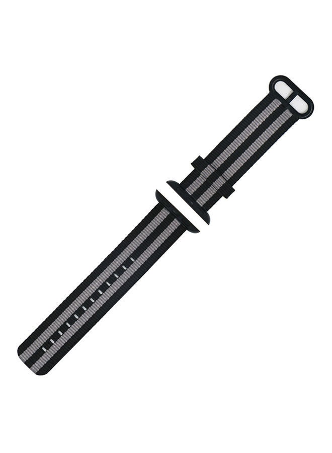 NIBEMINENT Replacement Band For Apple Watch Series 1/2/3 38mm Black/Grey - Image 5