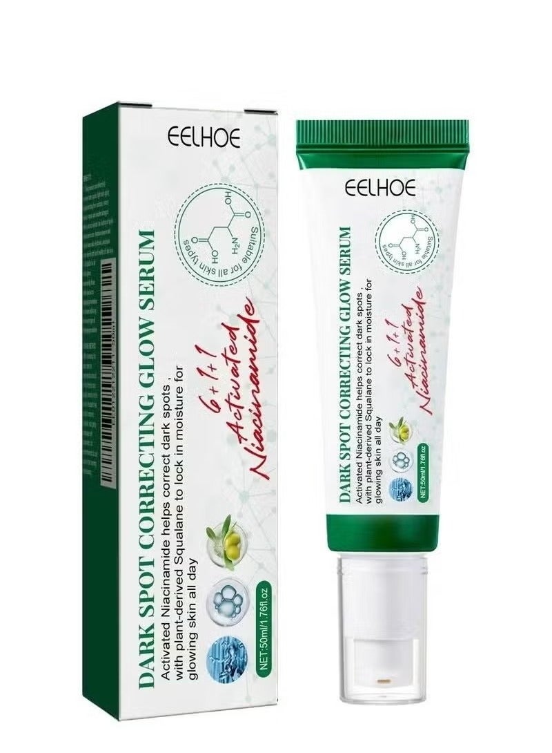 EELHOE Dark Spot Correcting Glow Serum, Moisturizing Whitening Brightening Serum, Dark Spot Treatment, Repair Dullness, for Acne Scars, Fine Lines, Hyperpigmentation and Dark Circles 50ml - Image 1