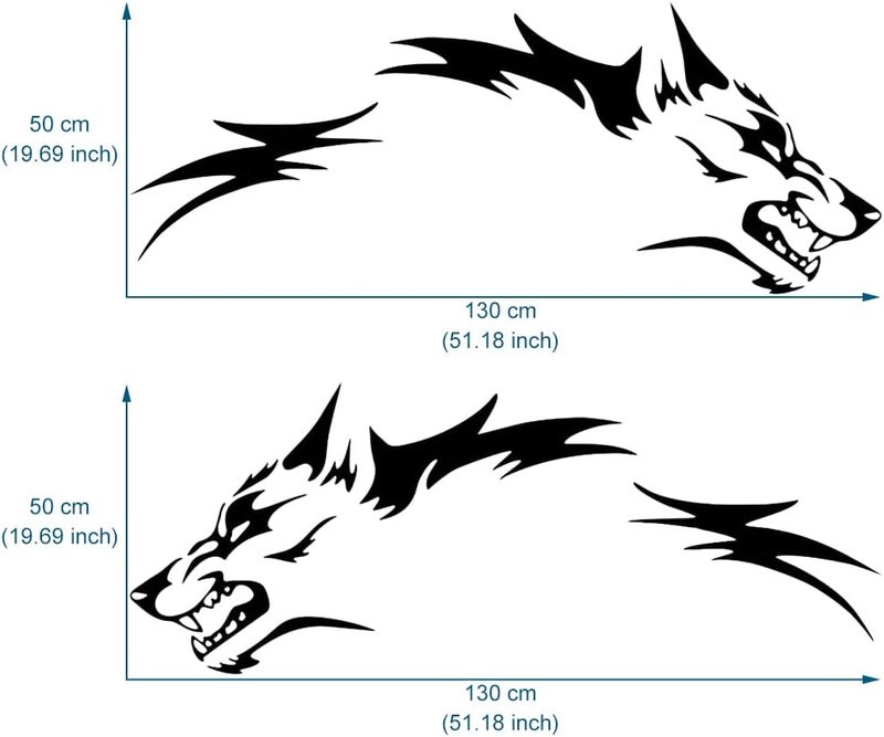 AuMoHall Wolf Graphics Car Body Sticker - Image 2
