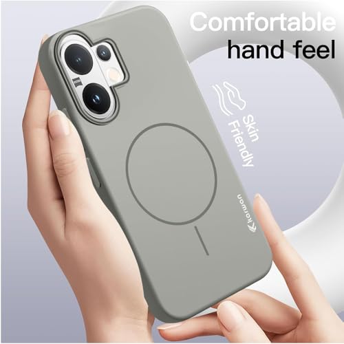 KARWAN®️ Magnetic Wireless Ultra Slim-Fit Back Case Cover for Vivo V60 |Hard PC Case Cover| Ultra-Thin & Light Weight with [Ultra Premium Feel] Case for Vivo V60 (6.77") (Grey) - Image 2