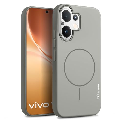 KARWAN®️ Magnetic Wireless Ultra Slim-Fit Back Case Cover for Vivo V60 |Hard PC Case Cover| Ultra-Thin & Light Weight with [Ultra Premium Feel] Case for Vivo V60 (6.77") (Grey) - Image 1