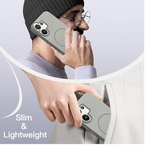 KARWAN®️ Magnetic Wireless Ultra Slim-Fit Back Case Cover for Vivo V60 |Hard PC Case Cover| Ultra-Thin & Light Weight with [Ultra Premium Feel] Case for Vivo V60 (6.77") (Grey) - Image 3
