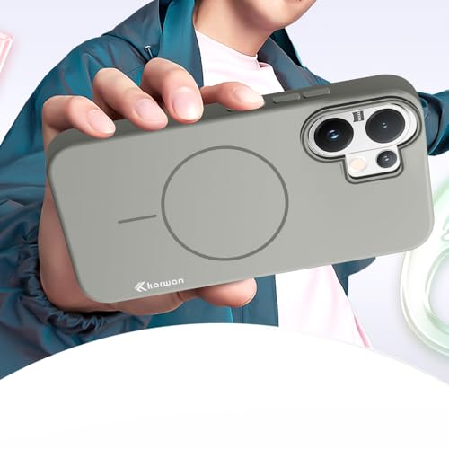 KARWAN®️ Magnetic Wireless Ultra Slim-Fit Back Case Cover for Vivo V60 |Hard PC Case Cover| Ultra-Thin & Light Weight with [Ultra Premium Feel] Case for Vivo V60 (6.77") (Grey) - Image 5