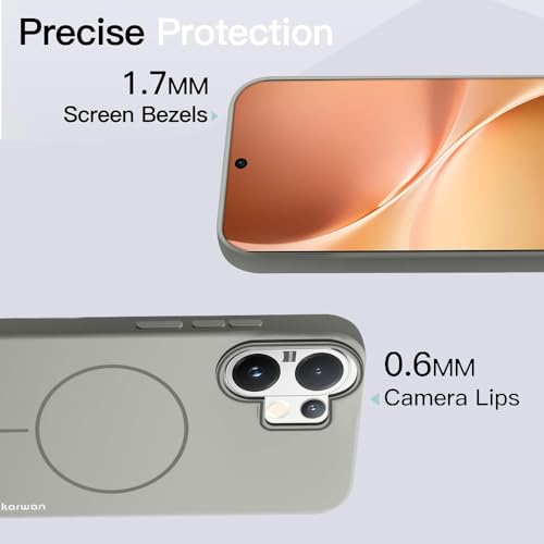 KARWAN®️ Magnetic Wireless Ultra Slim-Fit Back Case Cover for Vivo V60 |Hard PC Case Cover| Ultra-Thin & Light Weight with [Ultra Premium Feel] Case for Vivo V60 (6.77") (Grey) - Image 4