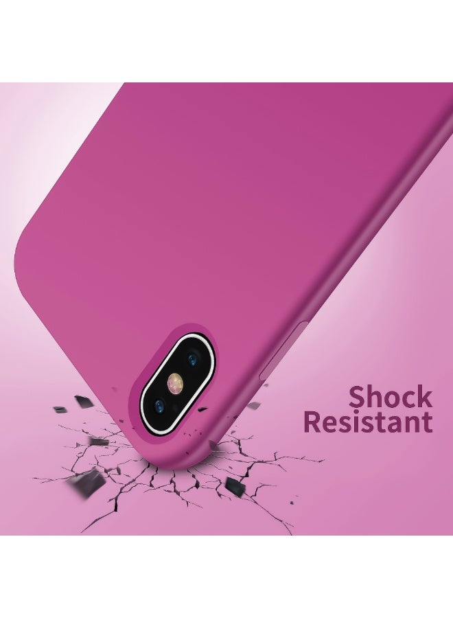 جراب متوافق مع iPhone Xs Max مقاس 6.5 بوصة، جراب هاتف نحيف من السيليكون السائل بأربع طبقات من المطاط الهلامي الناعم المقاوم للصدمات مع بطانة من الألياف الدقيقة المضادة للخدش (بيتايا) - Image 3