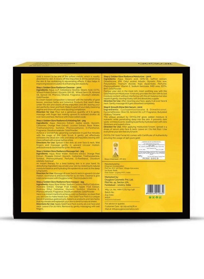 Oxyglow Golden Glow Radiance Facial Kit 165G - Image 3