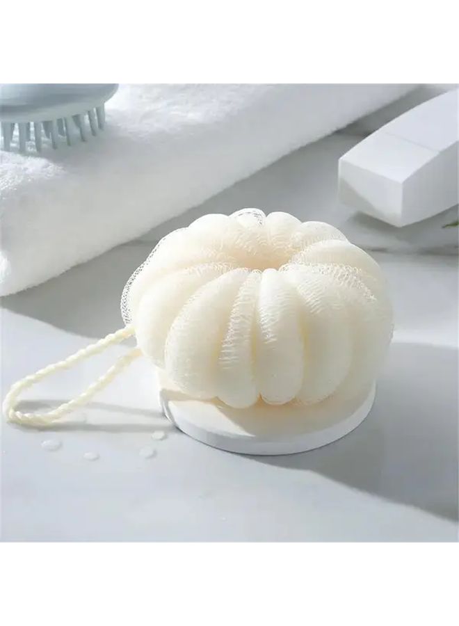 Pink Bath Bubble Ball Exfoliating Scrubber Non Slip Handle Mesh Body Scrub And Shower Sponge - Image 5
