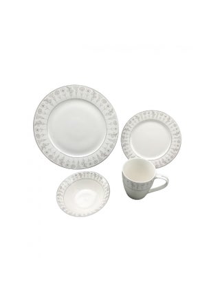 Youthful Bite Sparkle 16 Piece New Bone China Dinner Set Elegant Dinnerware for 4 Stylish Plates Bowls and Mugs Perfect for Formal Dining & Home Entertaining - pzsku/Z93E84245A62A47FE6AE9Z/45/_/1741249264/64b4e176-dc5d-4c6d-9224-481f1d0858fd