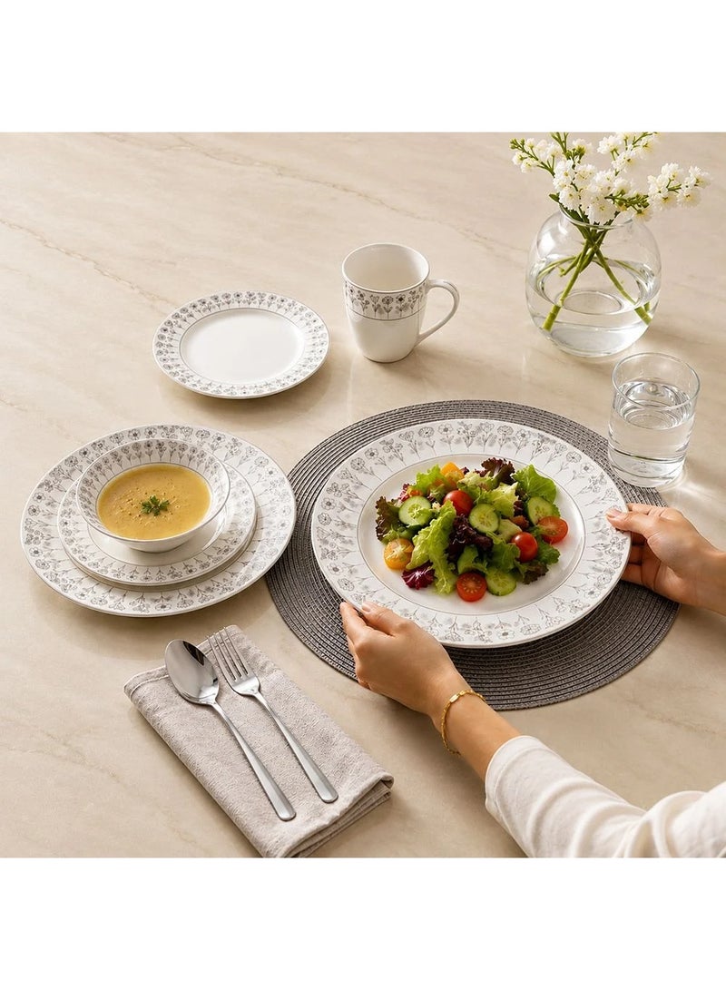 DANUBE HOME Youthful Bite Sparkle 16 Piece New Bone China Dinner Set Elegant Dinnerware for 4 Stylish Plates Bowls and Mugs Perfect for Formal Dining & Home Entertaining - Image 5