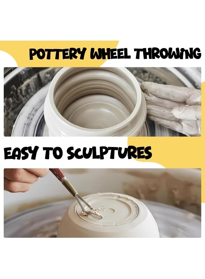 Dozen Hasanat Essentials Dozen Natural Air-Dry Clay â€“ White | Non-Toxic Sculpting & Modeling Clay for Handicrafts, Pottery, School Projects & Art Gifts 250G - Image 3