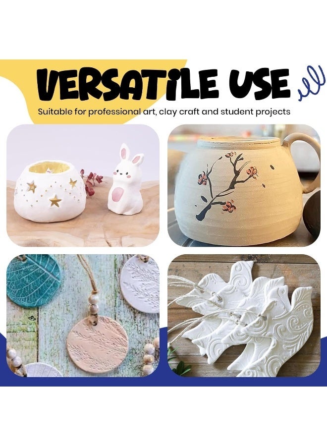 Dozen Hasanat Essentials Dozen Natural Air-Dry Clay â€“ White | Non-Toxic Sculpting & Modeling Clay for Handicrafts, Pottery, School Projects & Art Gifts 250G - Image 2