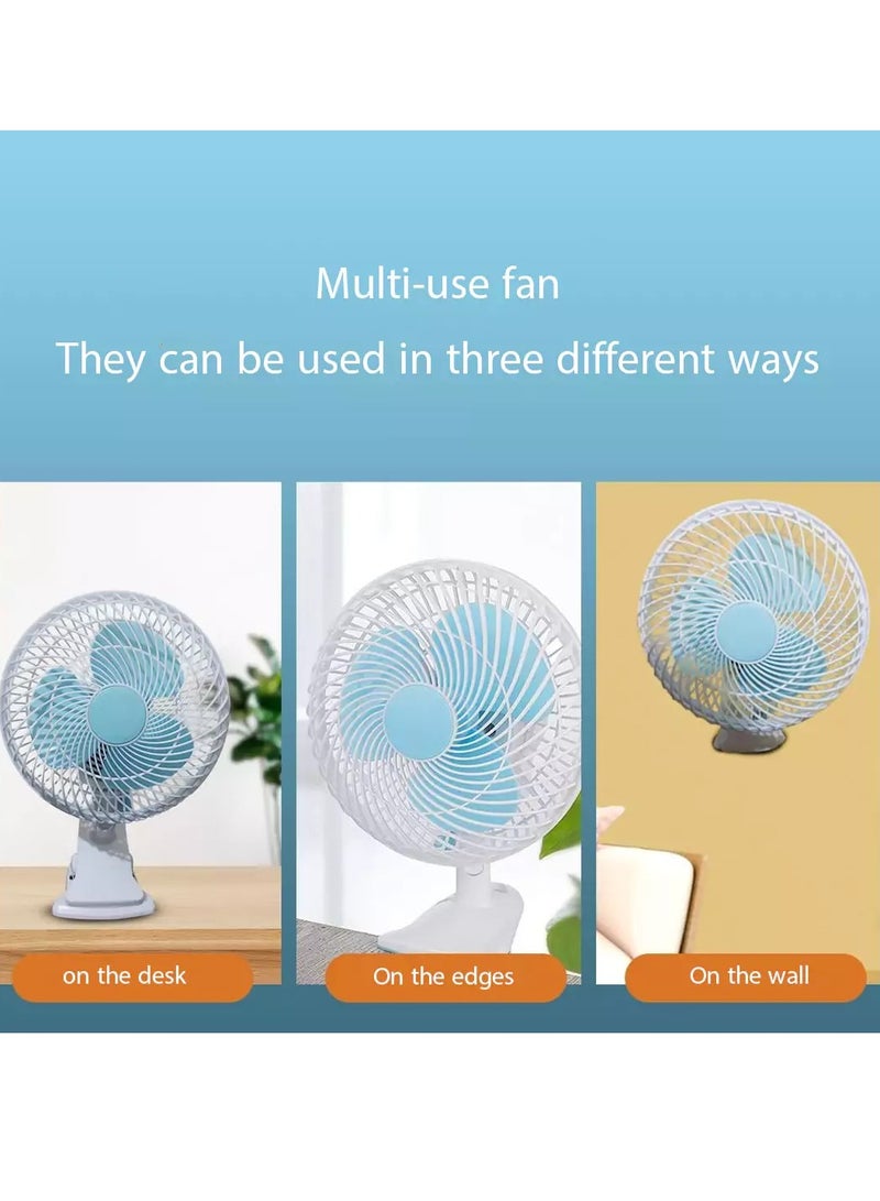 Portable Desk Fan 2 Speed Clip Fan Tilt Design Oscillating Table Fan with Quiet Operation Strong Airflow Wall Mount Fan Rotatable Fan For Bedroom Home Office Desktop Travel - Image 5