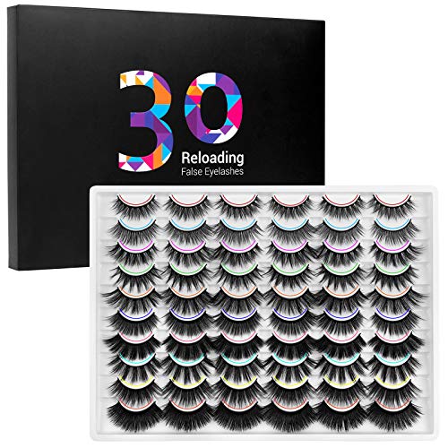 DYSILK Mink Lashes False Eyelashes 30 Pairs 10 Styles Mixed Lashes Pack False Mink Eyelashes Wispy Fluffy Natural Look Eyelashes Long Lashes Soft Reusable - Image 2