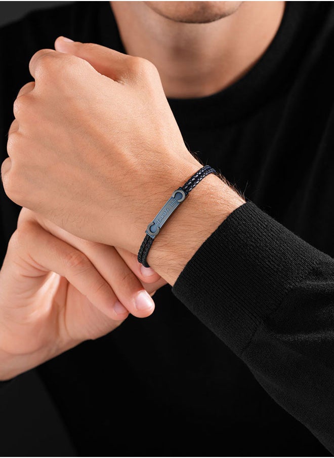 CERRUTI 1881 Monograma Blue Men's Bracelet â€“ Unique and Trendy Design  - Image 1