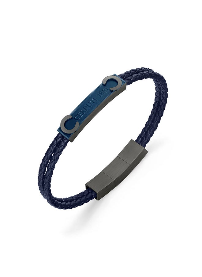 CERRUTI 1881 Monograma Blue Men's Bracelet â€“ Unique and Trendy Design  - Image 3