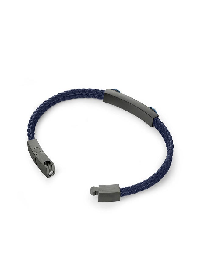 CERRUTI 1881 Monograma Blue Men's Bracelet â€“ Unique and Trendy Design  - Image 4