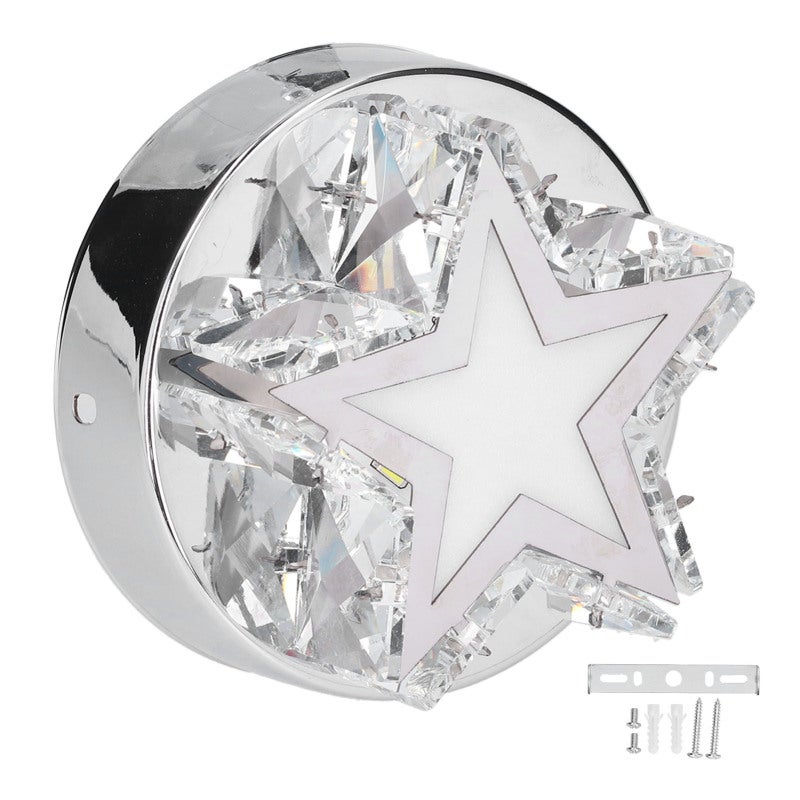 Ceiling Light: 5-Pointed Star Shape Built-In Stainless Steel Frame - Easy Installation Compact Size 1-3㎡ Lighting Coverage Star Ceiling Light for Bathroom Porch Corridor Kitchen Small Spaces - Image 3
