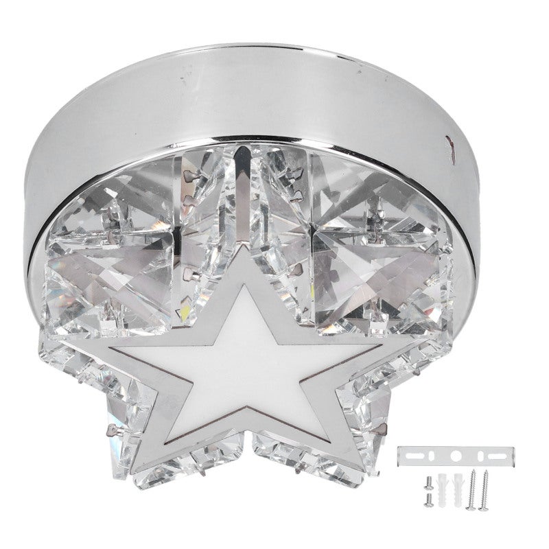 Ceiling Light: 5-Pointed Star Shape Built-In Stainless Steel Frame - Easy Installation Compact Size 1-3㎡ Lighting Coverage Star Ceiling Light for Bathroom Porch Corridor Kitchen Small Spaces - Image 5