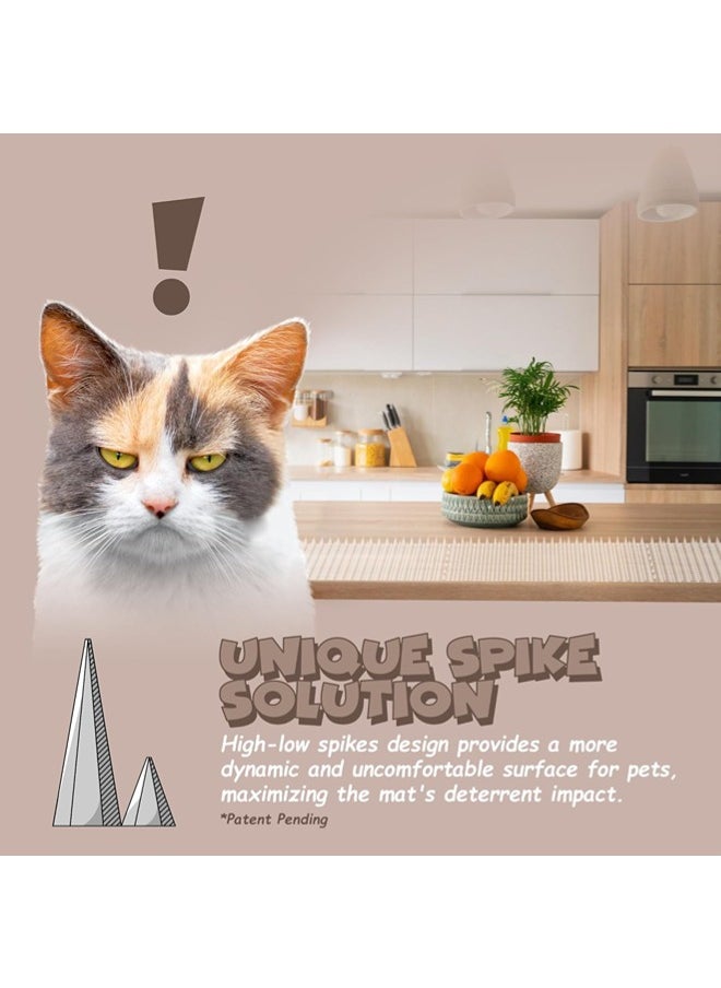 MLADEN - Upgraded Scat Mat For Cats 16 X 14 Inches Cat Spike Mat with 1 Inch Spike To Keep Cats Out Of Yard Permanently Cat Deterrent Indoor 23sqft Area Coverage - Image 1