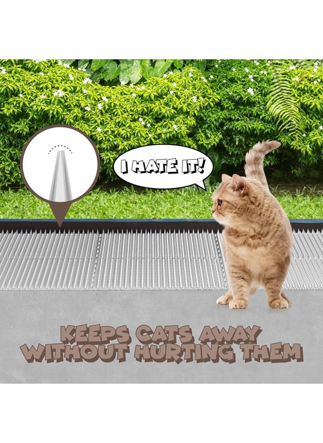 MLADEN - Upgraded Scat Mat For Cats 16 X 14 Inches Cat Spike Mat with 1 Inch Spike To Keep Cats Out Of Yard Permanently Cat Deterrent Indoor 23sqft Area Coverage - Image 1