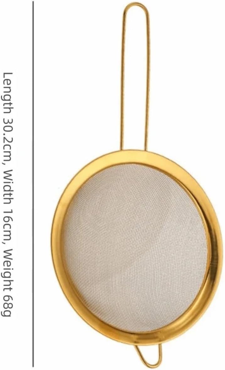 Stainless Steel Oil Strainer Fine Mesh Golden Flour Colanders Coffee Filter Baking Tools(20cm) - Image 3