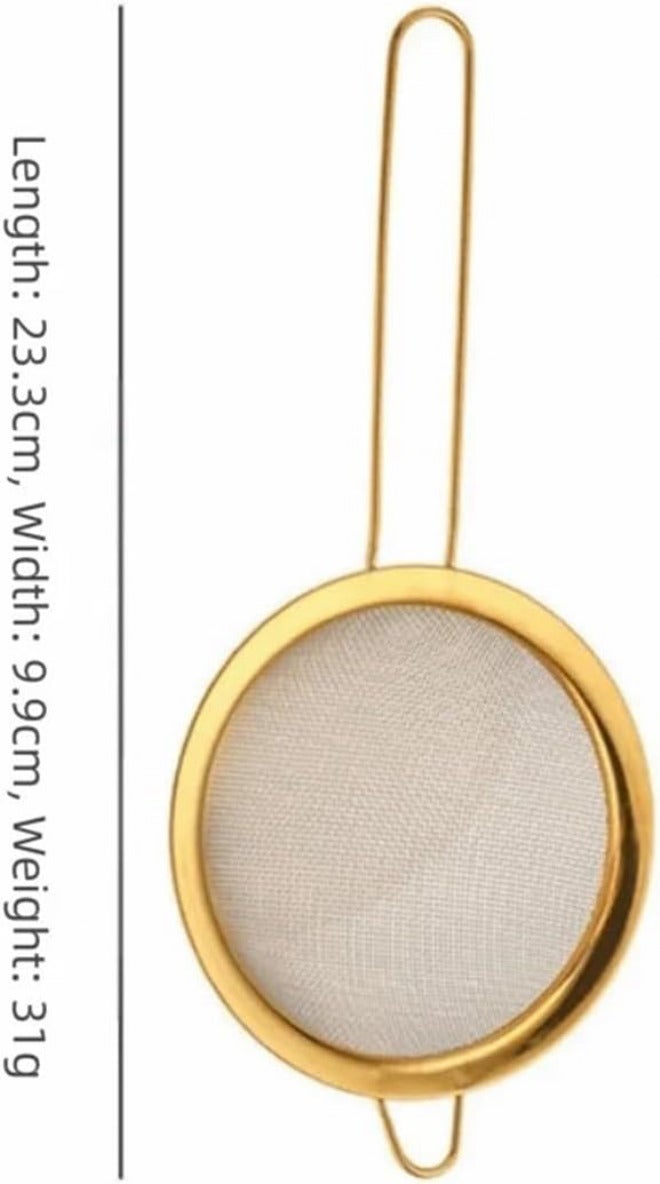 Stainless Steel Oil Strainer Fine Mesh Golden Flour Colanders Coffee Filter Baking Tools(20cm) - Image 1