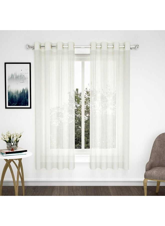 Story@Home Window Curtains 5 feet Long Set of 2 for Living Room Bedroom, Kitchen - Image 1
