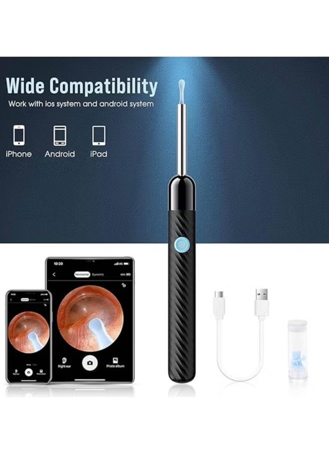Ear Wax Removal Tool with Camera, Wireless Ear Cleaner Endoscope with 6 LED Lights, 3-Axis Gyroscope,Ear Cleaning Kit with 5 Silicone Ear Spoons and Multiple Tools - Image 2
