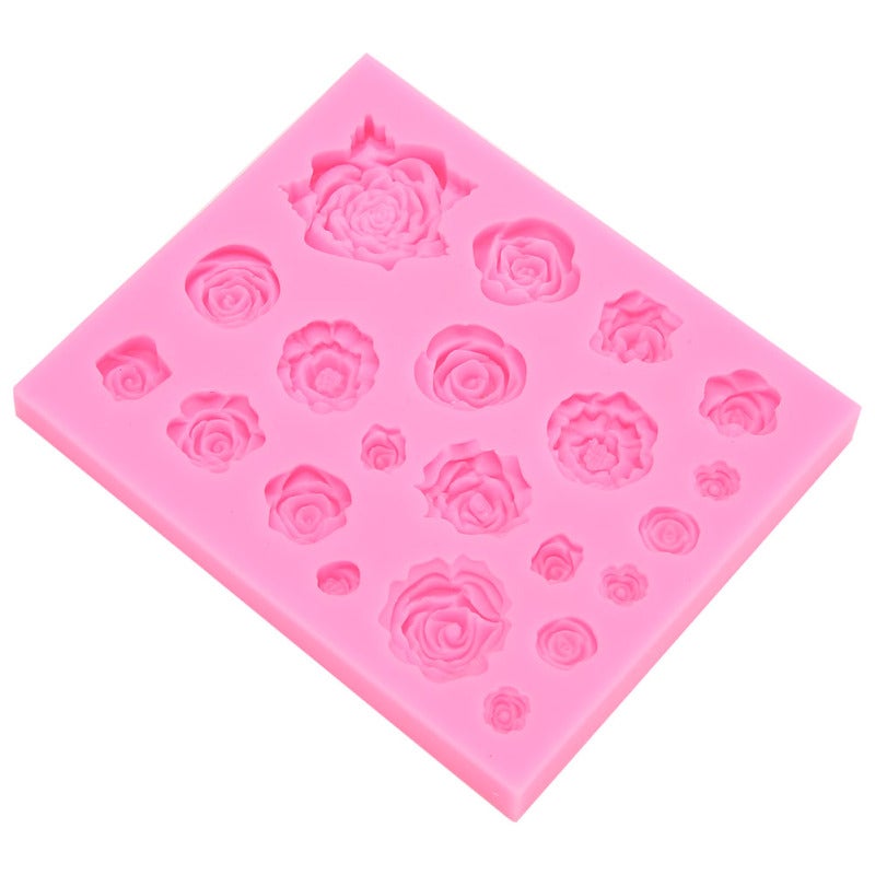 Silicone Rose Mold: 3D Rose Flower Shape, Food Grade Silicone, -40℃ To +230℃ Temperature Resistant - Non-Toxic Durable, Easy Clean For Diy Baking, Candle Making, Craft Projects - Image 2