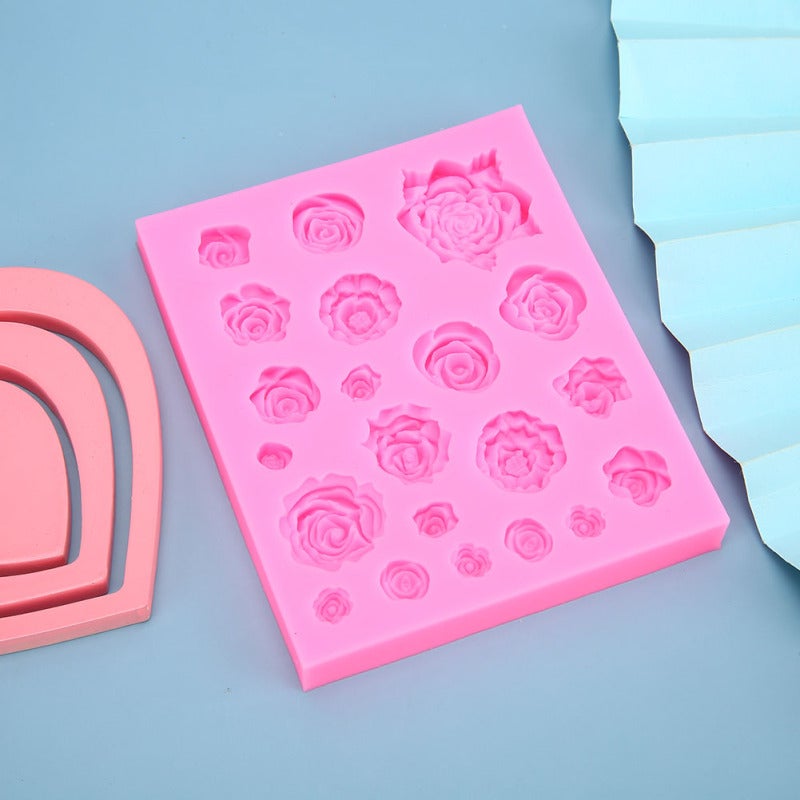 Silicone Rose Mold: 3D Rose Flower Shape, Food Grade Silicone, -40℃ To +230℃ Temperature Resistant - Non-Toxic Durable, Easy Clean For Diy Baking, Candle Making, Craft Projects - Image 4