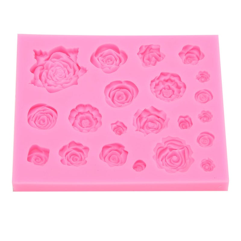 Silicone Rose Mold: 3D Rose Flower Shape, Food Grade Silicone, -40℃ To +230℃ Temperature Resistant - Non-Toxic Durable, Easy Clean For Diy Baking, Candle Making, Craft Projects - Image 1