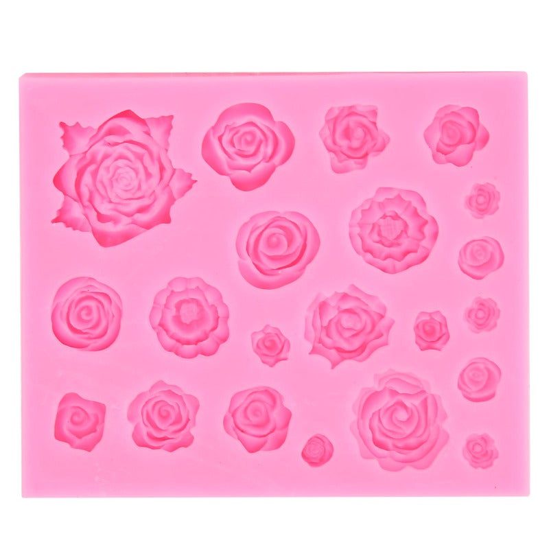 Silicone Rose Mold: 3D Rose Flower Shape, Food Grade Silicone, -40℃ To +230℃ Temperature Resistant - Non-Toxic Durable, Easy Clean For Diy Baking, Candle Making, Craft Projects - Image 3