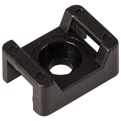 GTSE 100 Pack Of Black Screw Mounts, Zip Ties Up To 0.35" Wide, Saddle Type Zip Tie Anchors - Image 3