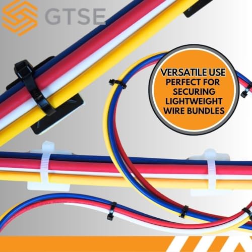 GTSE 100 Pack Of Black Screw Mounts, Zip Ties Up To 0.35" Wide, Saddle Type Zip Tie Anchors - Image 5