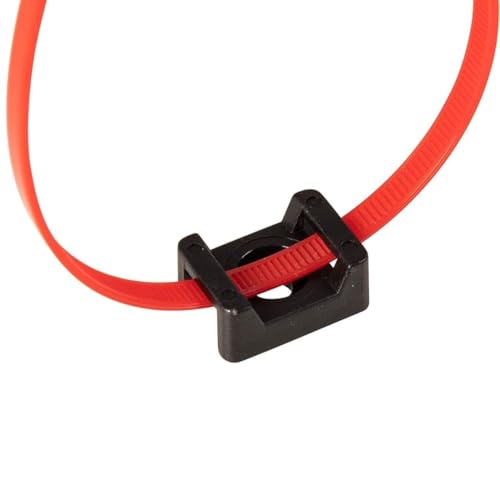 GTSE 100 Pack Of Black Screw Mounts, Zip Ties Up To 0.35" Wide, Saddle Type Zip Tie Anchors - Image 2