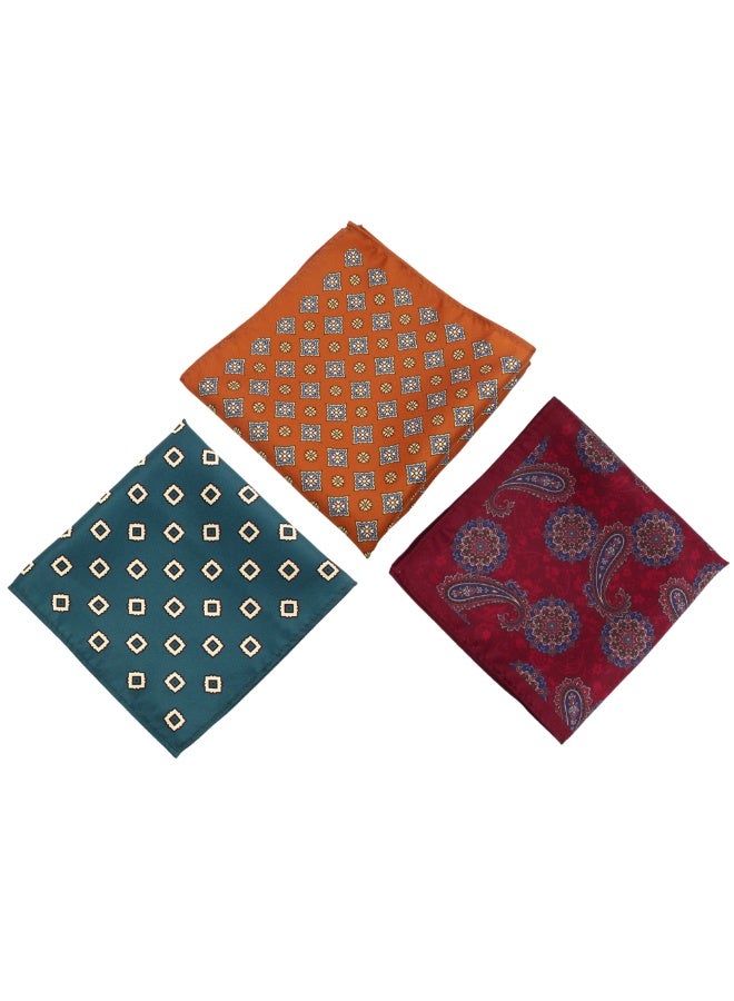 زوفيرنو كلاسيكو طقم مناديل الجيب للرجال من زوفرنو كلاسيكو – ٣ مناديل فاخرة (٢٨×٢٨ سم) - Image 1