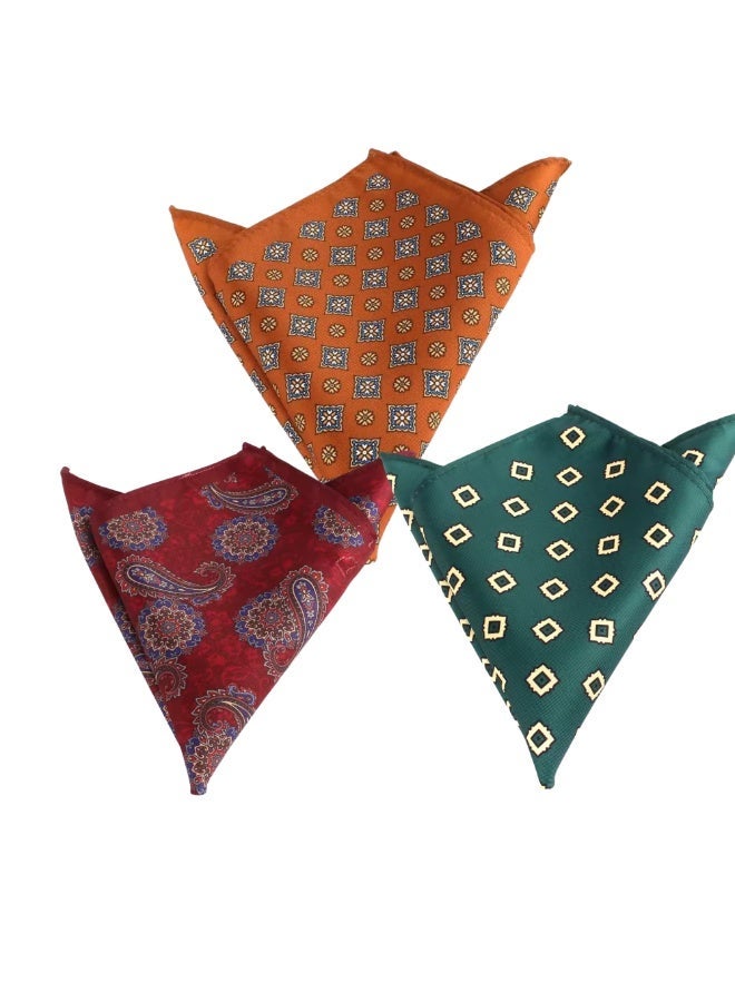 زوفيرنو كلاسيكو طقم مناديل الجيب للرجال من زوفرنو كلاسيكو – ٣ مناديل فاخرة (٢٨×٢٨ سم) - Image 2