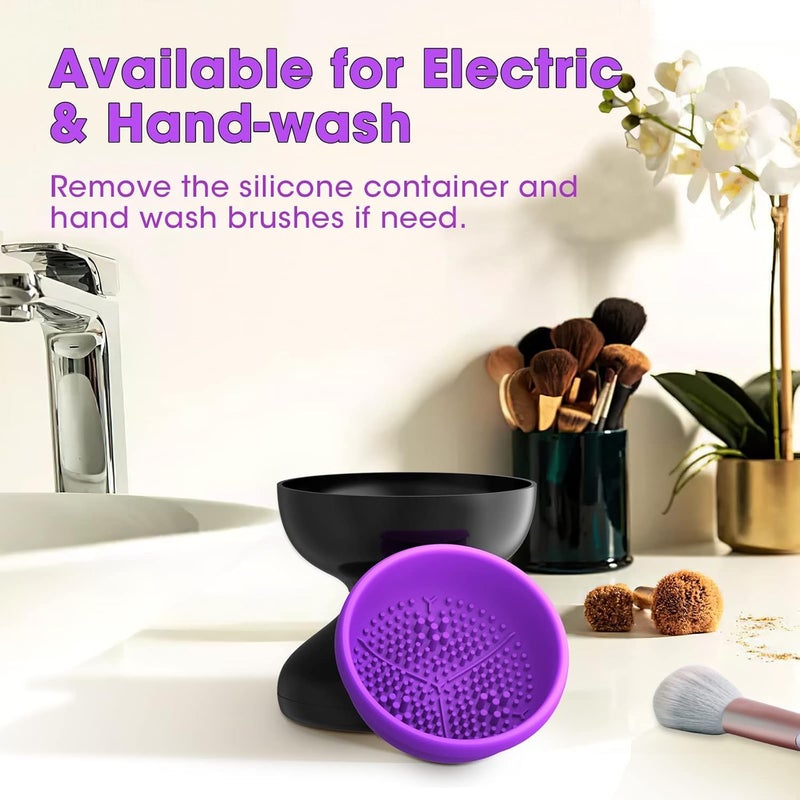 CHAMELI Electric Makeup Brush CleanerMake Up Brush Clean MachineBrush Cleaning MatAutomatic Cosmetic Paint Brush Cleaner SpinnerChristmas Stocking Stuffers Gifts For Women Girlfriend Wife - Image 5