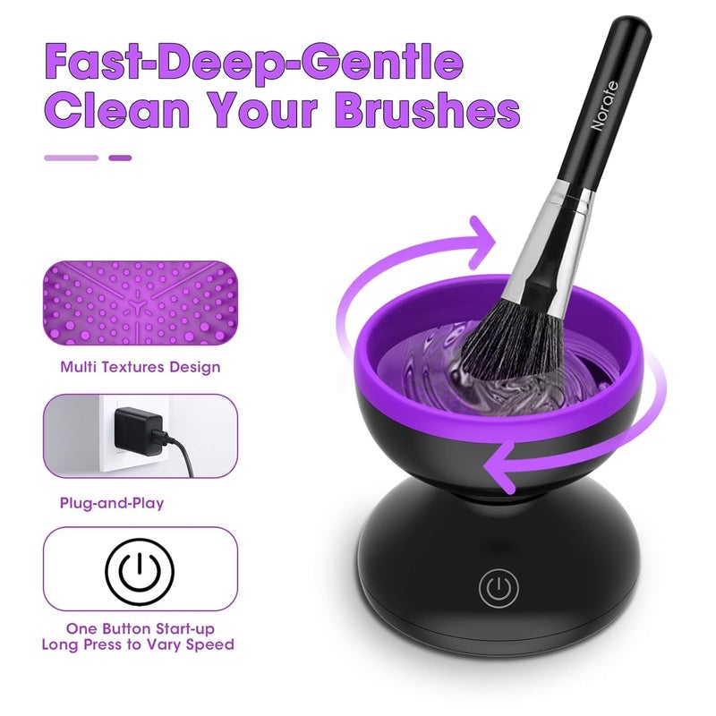CHAMELI Electric Makeup Brush CleanerMake Up Brush Clean MachineBrush Cleaning MatAutomatic Cosmetic Paint Brush Cleaner SpinnerChristmas Stocking Stuffers Gifts For Women Girlfriend Wife - Image 2
